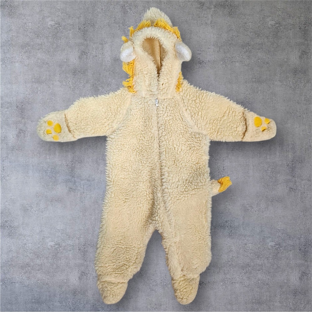 Vintage Obion Lion Costume Romper 0-9 Months Baby Halloween USA Made Outfit F10